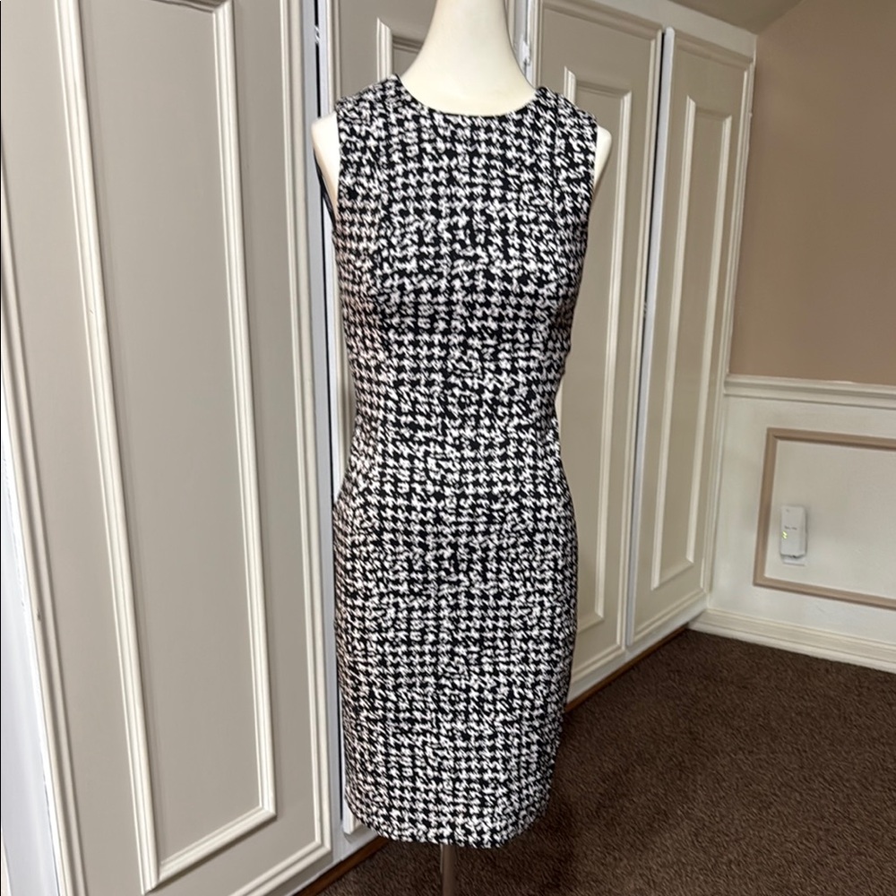 Black and White Houndstooth Dress